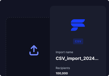 Import up to 100k recipients per CSV