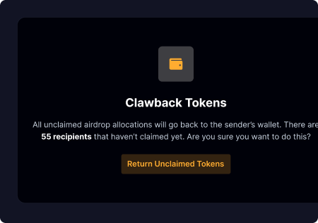 Return unclaimed tokens