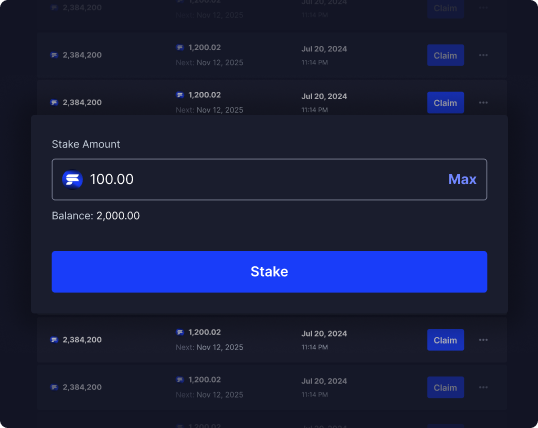 Design and automate rewards with token staking