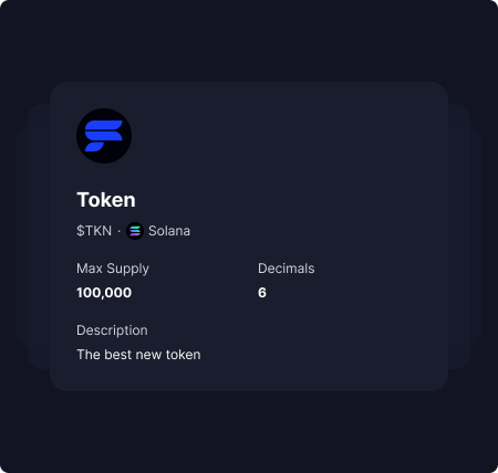 Create your token in minutes