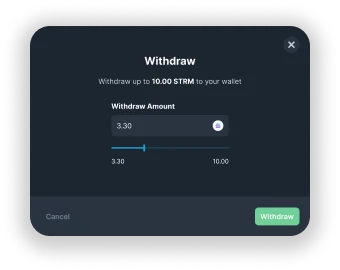 Withdraw from Stream